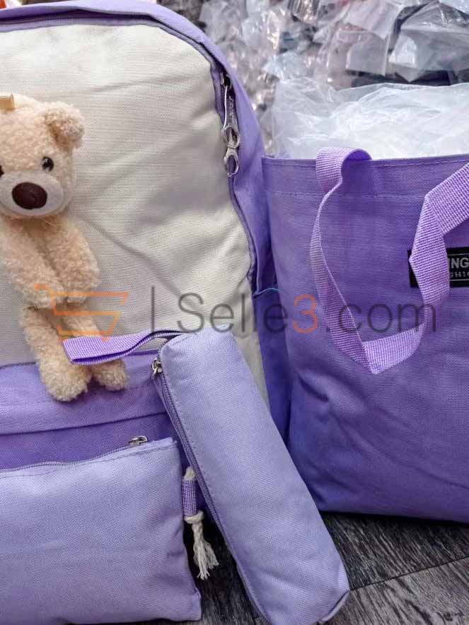 محفظة ظهر 4 قطع  Cartable Sac-à-dos Backpack 4pieces