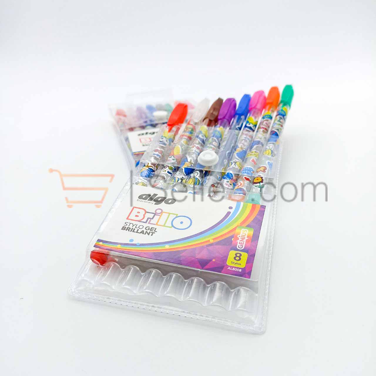 Stylo gel algo 8008 8 pcs