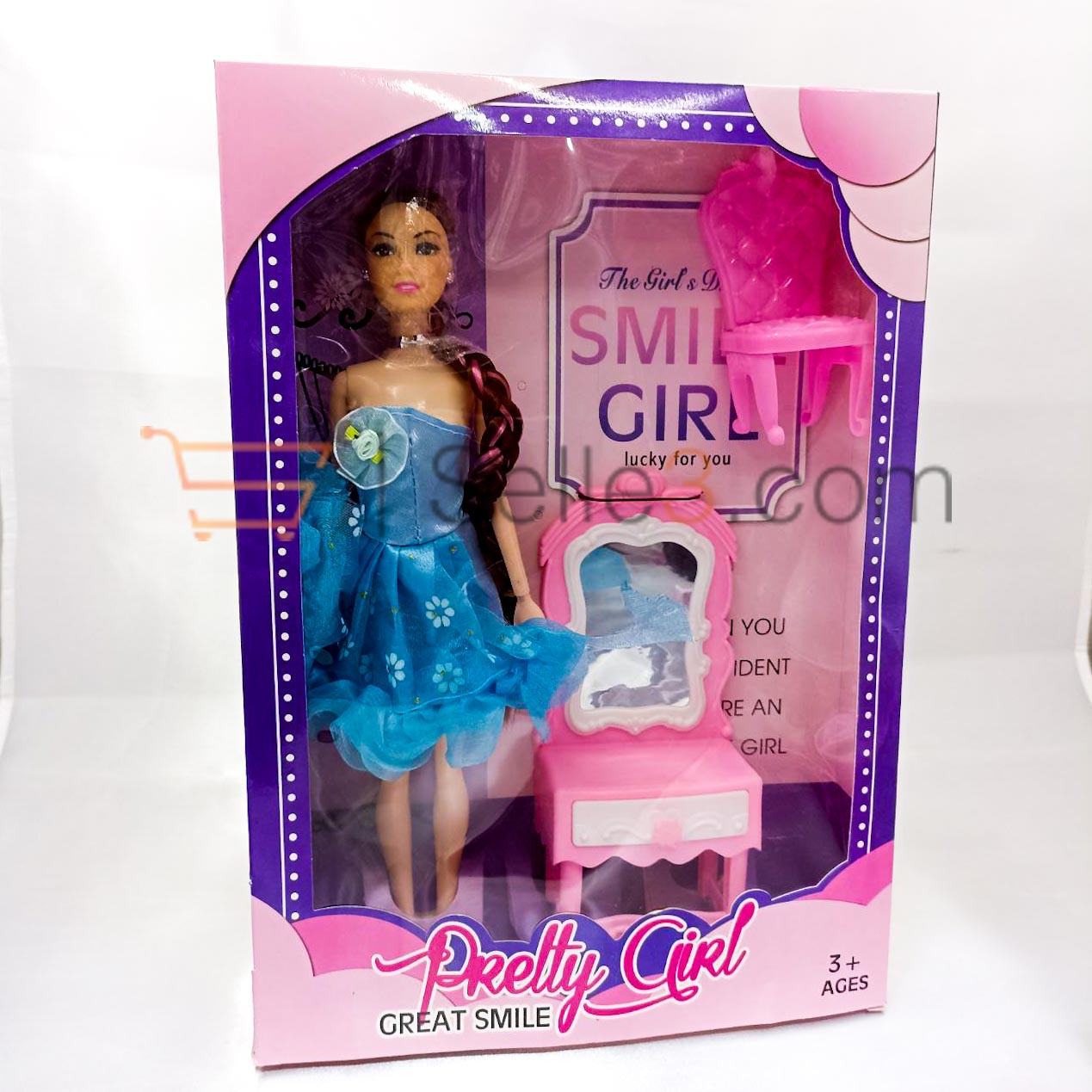 5 × دمية بلاستيكية مع ادوات حلاقة Poupee Plastique Coifeuse Doll