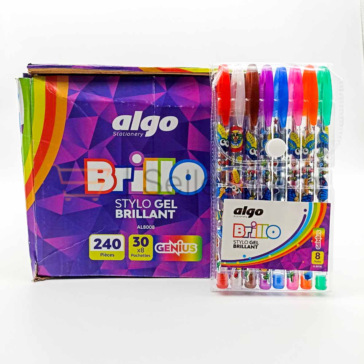 Stylo gel algo 8008 8 pcs