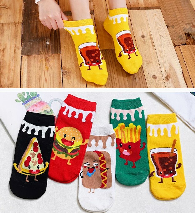 Socks chaussettes fritte hamburger