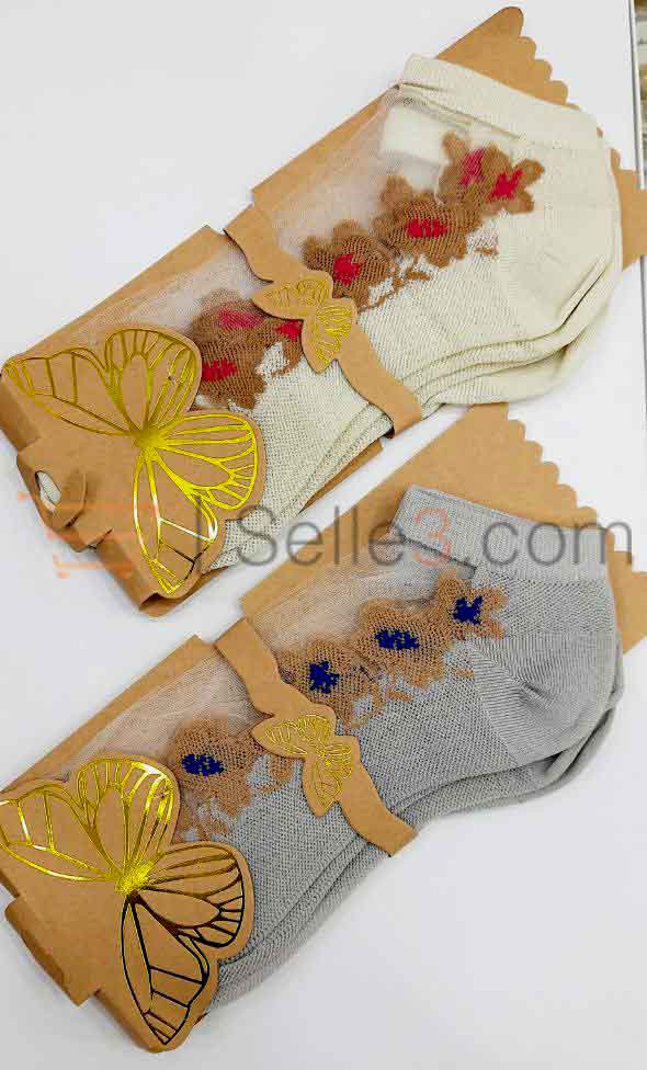 Chaussettes femmes fleurs